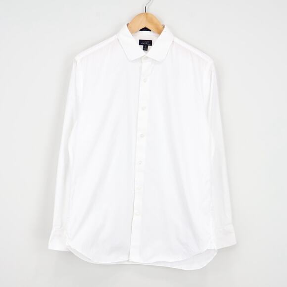 J.Crew Men's Ludlow Slim Premium Fine Cotton Dress Shirt Size 16/34 White - Picture 2 of 8
